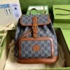 Gucci 674147 Backpack with Interlocking G Blue