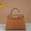 Mirror Top Hermes Sellier Kelly 28cm of Epsom Leather Bag 20335 Tan