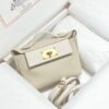 Hermes Mini Kelly 2424 Leather 21cm H230264 White