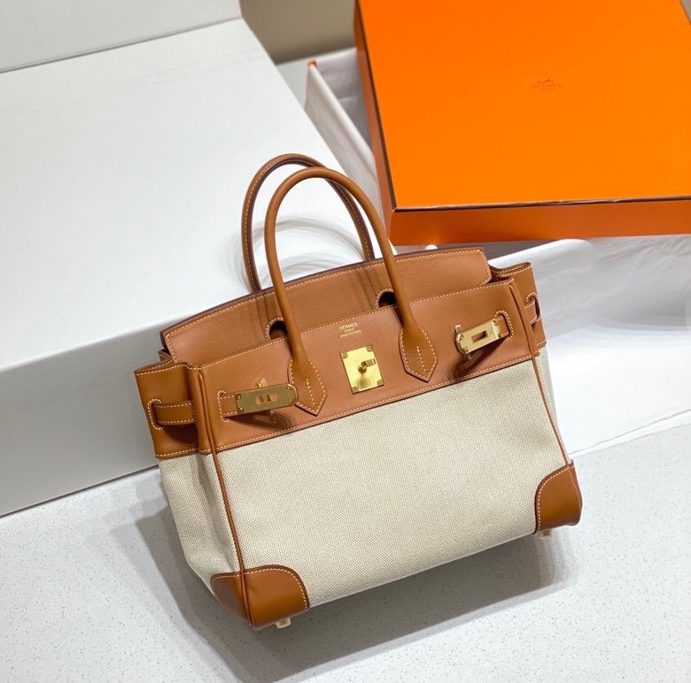 Hermes Birkin Tote Bag Swift leather with canvas 285903