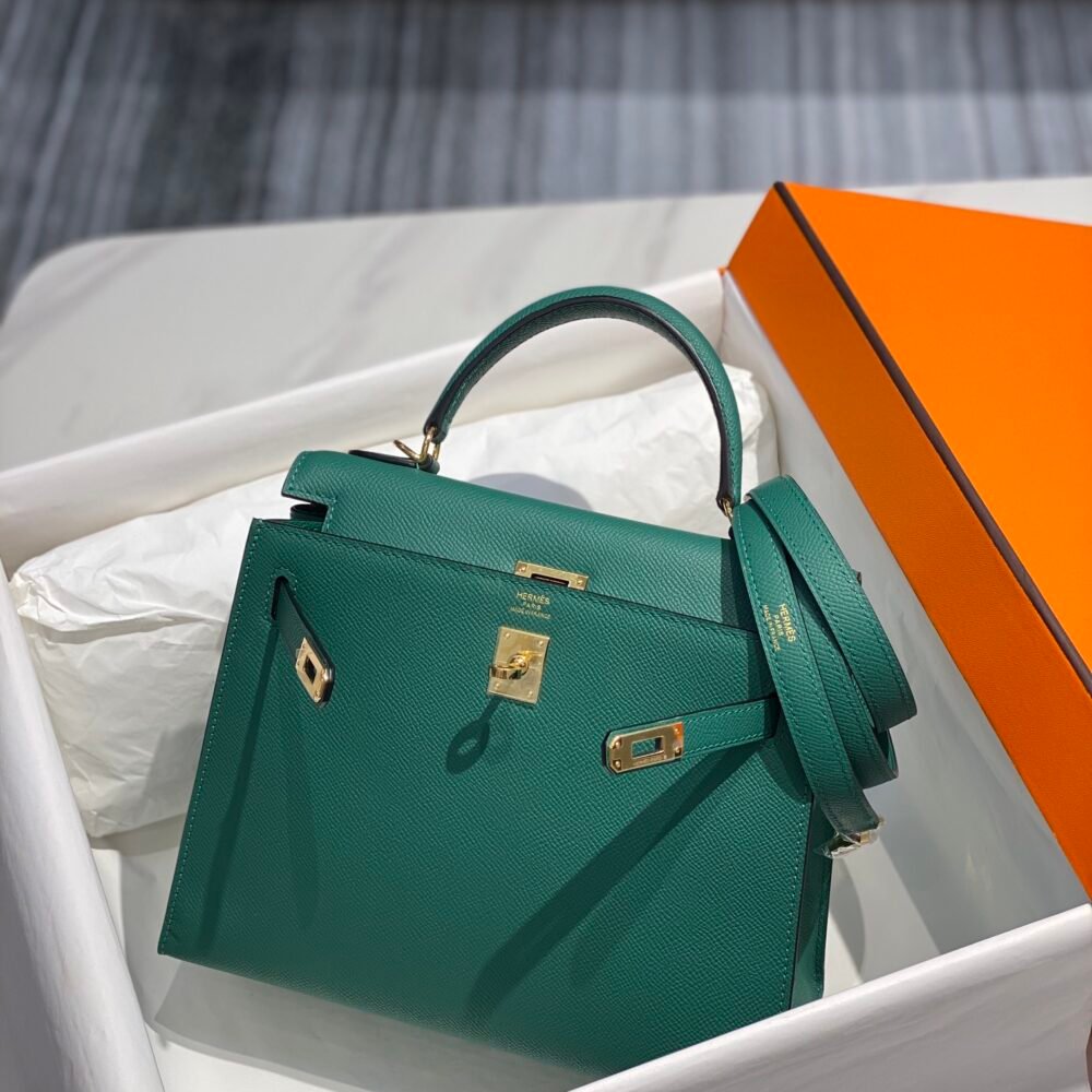 Hermes Birkin Designer Tote Bag Togo Leather 28339 Green