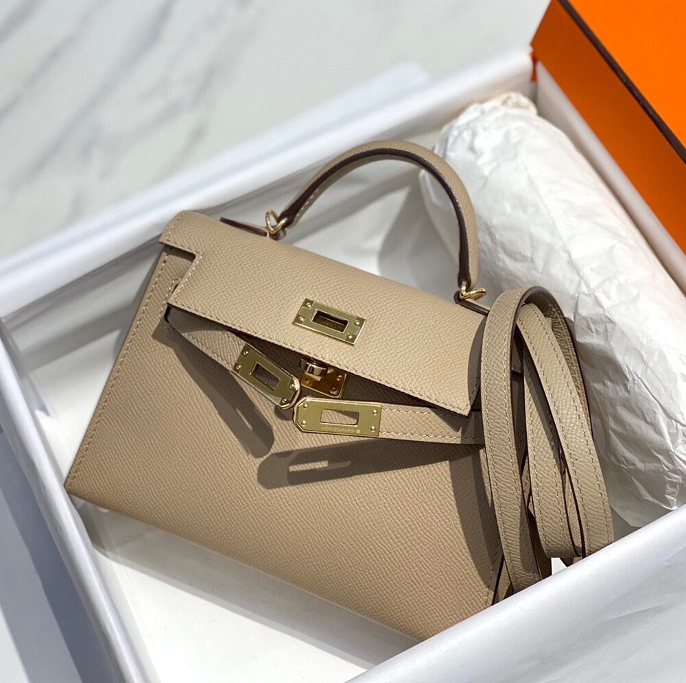 Hermes Sellier Kelly 28cm of Epsom Leather Bag 20331 Gray