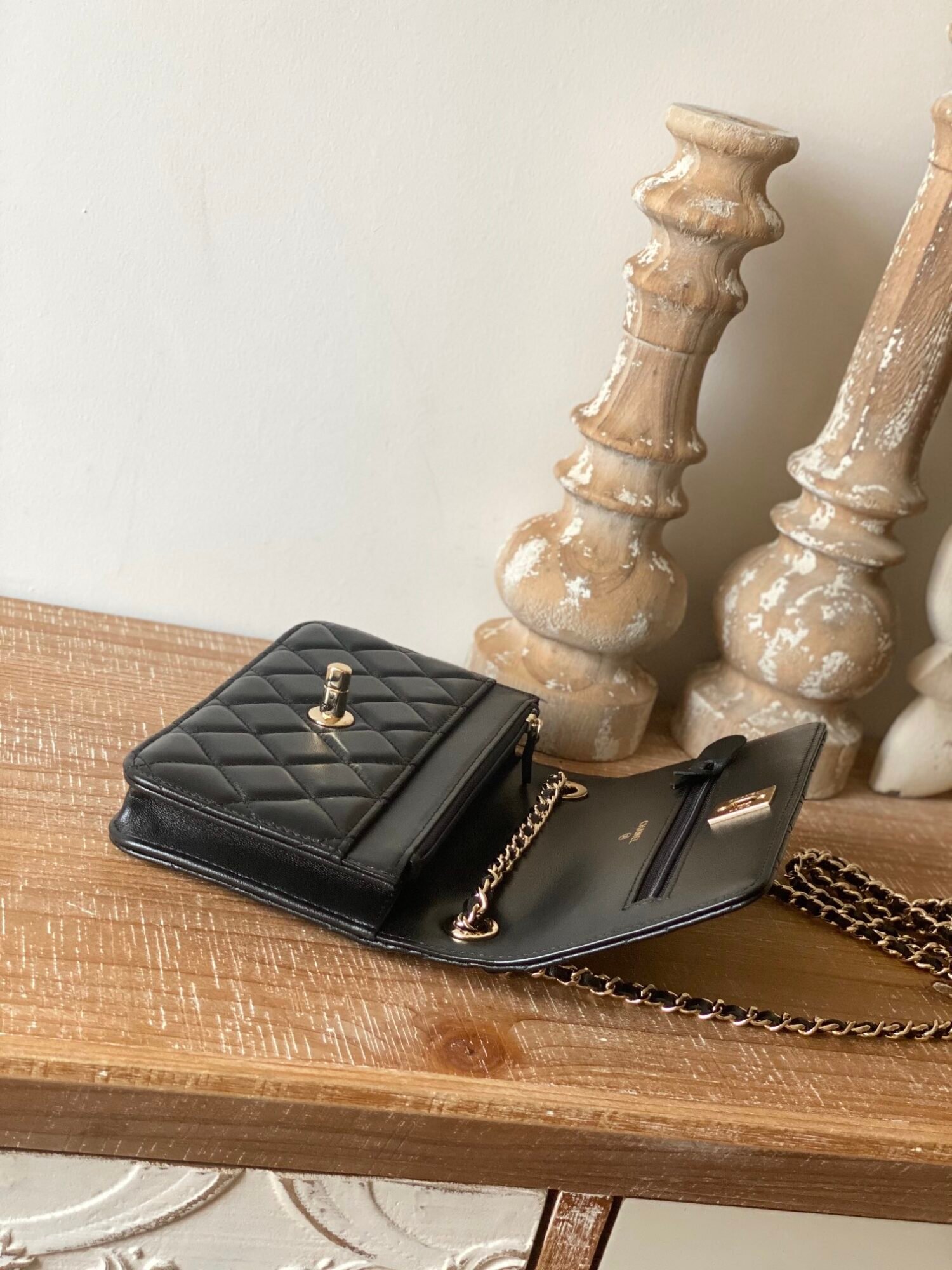 Replica Chanel 1:1 Mirror Wallet On  Chain Black Ap1450