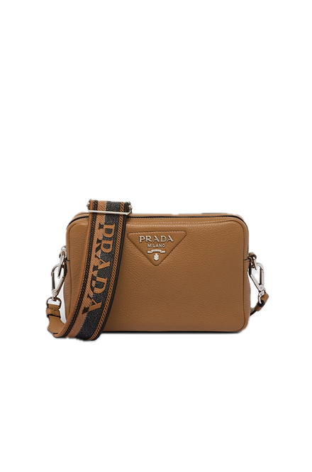 Prada Leather bag with shoulder strap 1BH082 brown