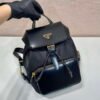 Prada 1BZ074 Re-Nylon and Brushed Leather Backpack Black