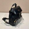 Prada 1BZ074 Re-Nylon and Brushed Leather Backpack Black