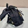 Prada 1BZ074 Re-Nylon and Brushed Leather Backpack Black