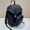 Prada 2VZ135 Re-Nylon Padded Backpack With Hood Black