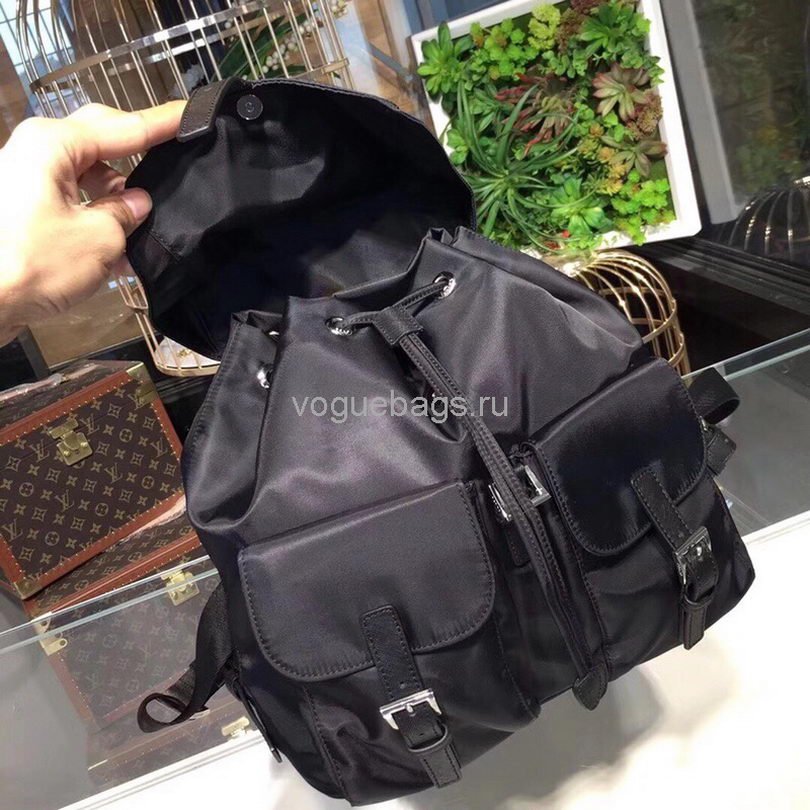 Prada 1BZ811 Nylon Backpack Bag in Black