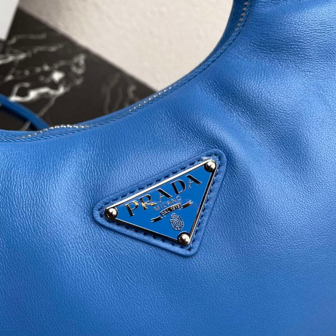 Prada 1BA384 Prada Soft Padded Nappa Leather Mini Bag Light Blue
