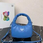 Prada 1BA384 Prada Soft Padded Nappa Leather Mini Bag Light Blue