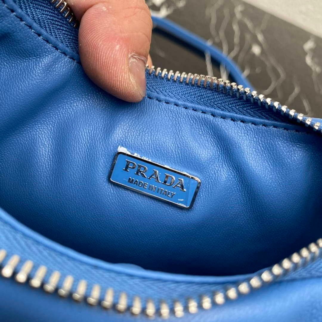 Prada 1BA384 Prada Soft Padded Nappa Leather Mini Bag Light Blue