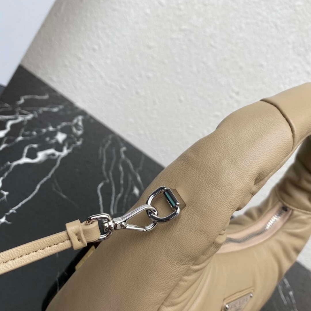 Prada 1BA384 Prada Soft Padded Nappa Leather Mini Bag Tan