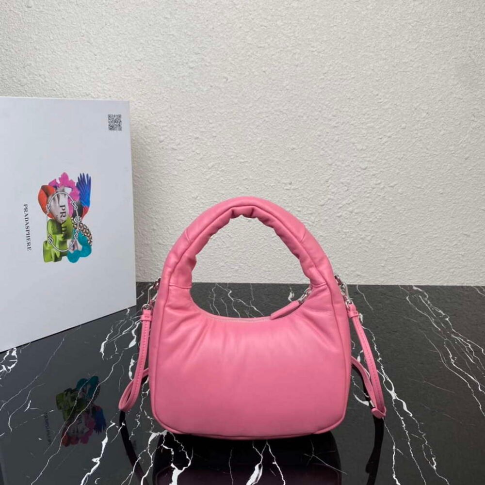 Prada 1BA384 Prada Soft Padded Nappa Leather Mini Bag Pink