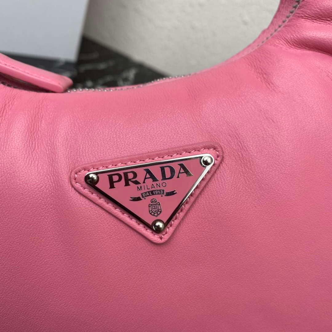 Prada 1BA384 Prada Soft Padded Nappa Leather Mini Bag Pink