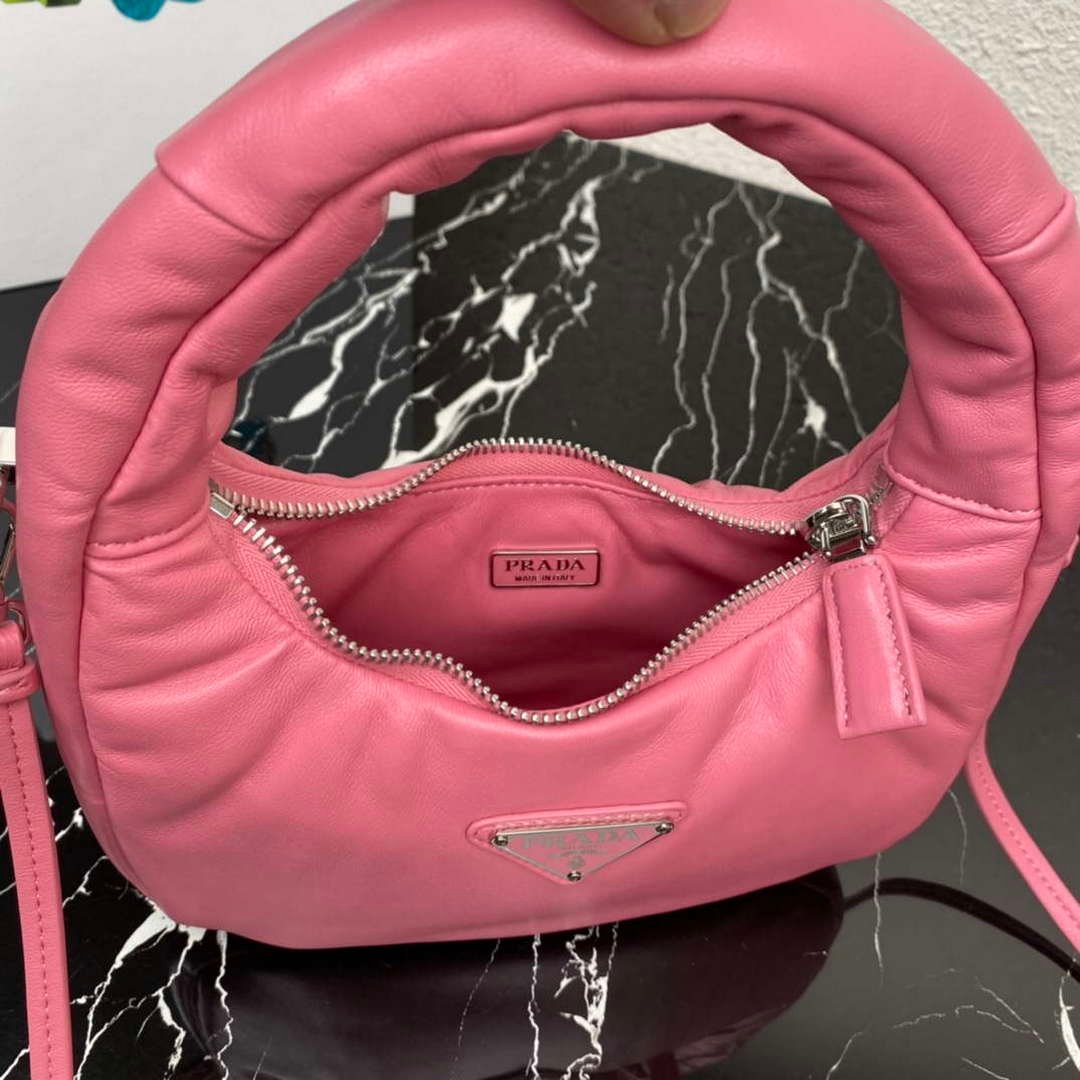 Prada 1BA384 Prada Soft Padded Nappa Leather Mini Bag Pink