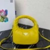 Prada 1BA384 Prada Soft Padded Nappa Leather Mini Bag Yellow