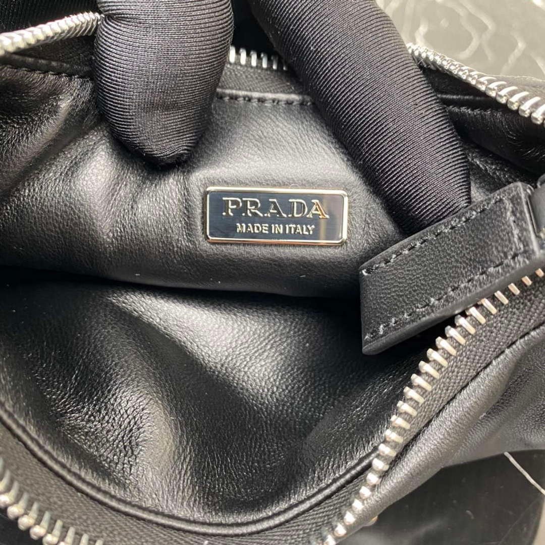 Prada 1BA384 Prada Soft Padded Nappa Leather Mini Bag Black