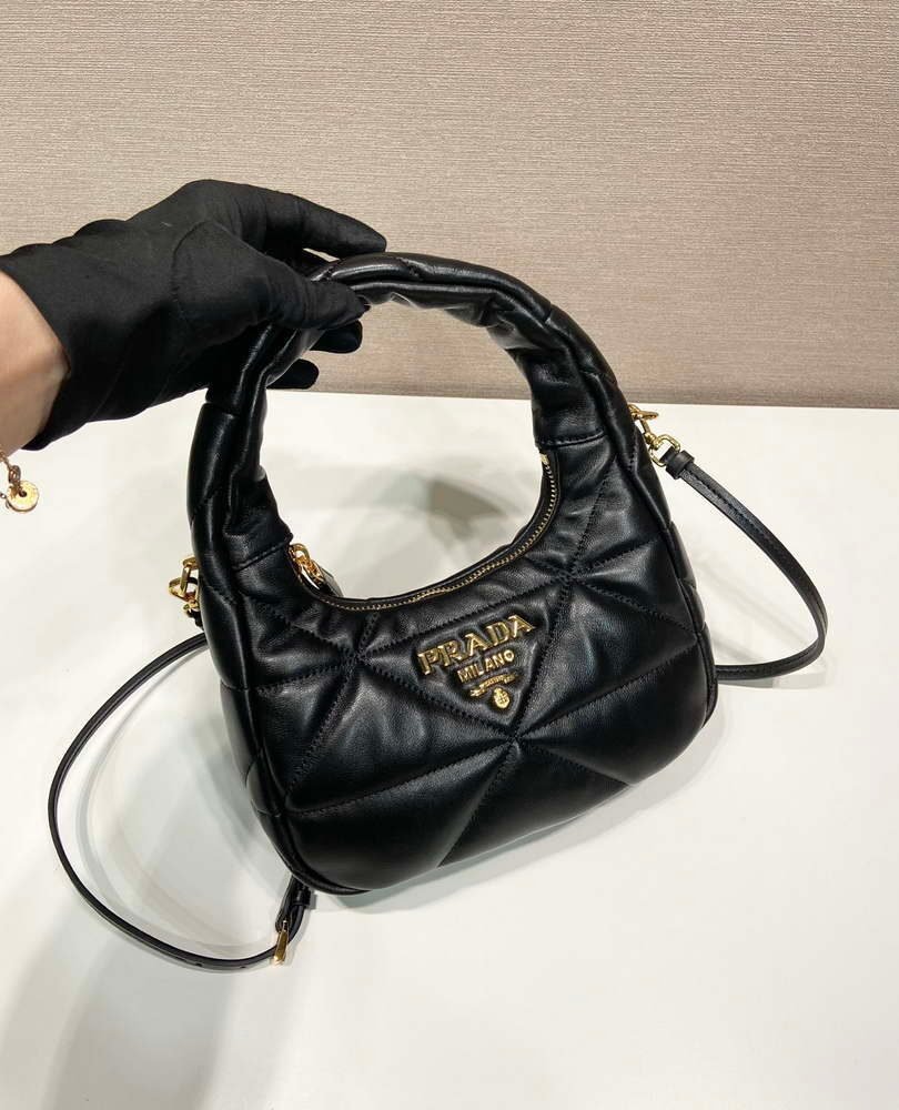 Prada 1BA384 Nappa-leather mini bag with topstitching