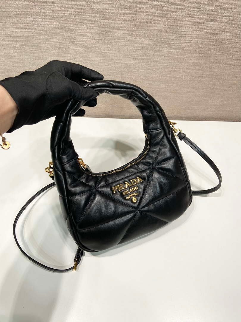 Prada 1BA384 Nappa-leather mini bag with topstitching