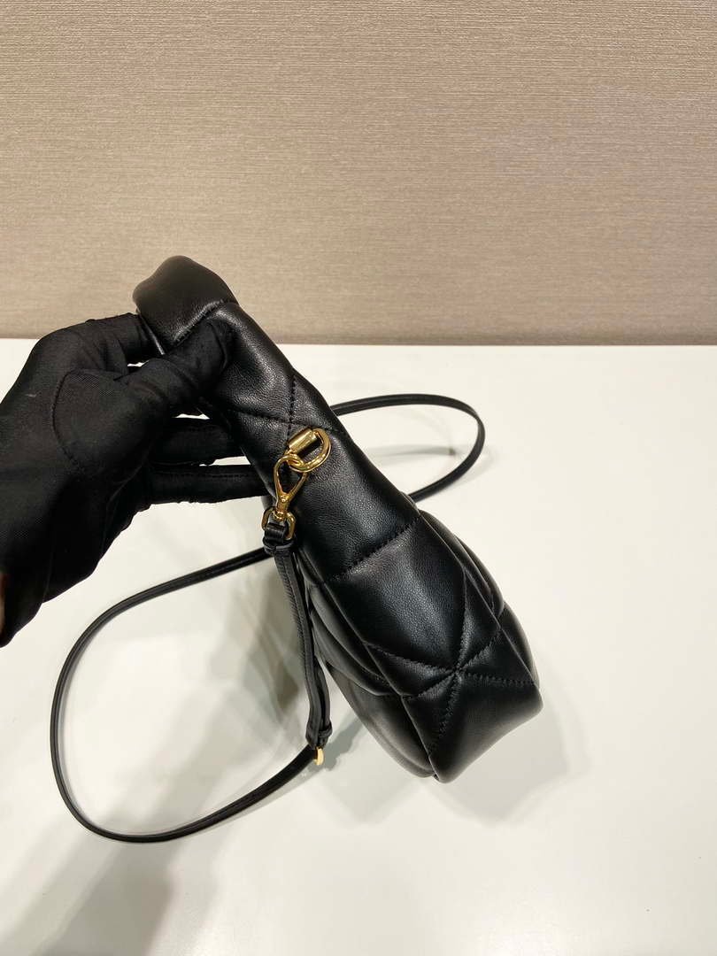 Prada 1BA384 Nappa-leather mini bag with topstitching