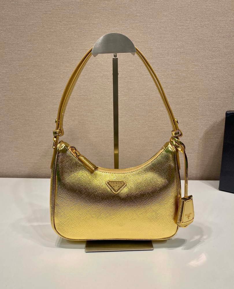 Prada 1BC204 Saffiano Leather Mini-Bag Gold