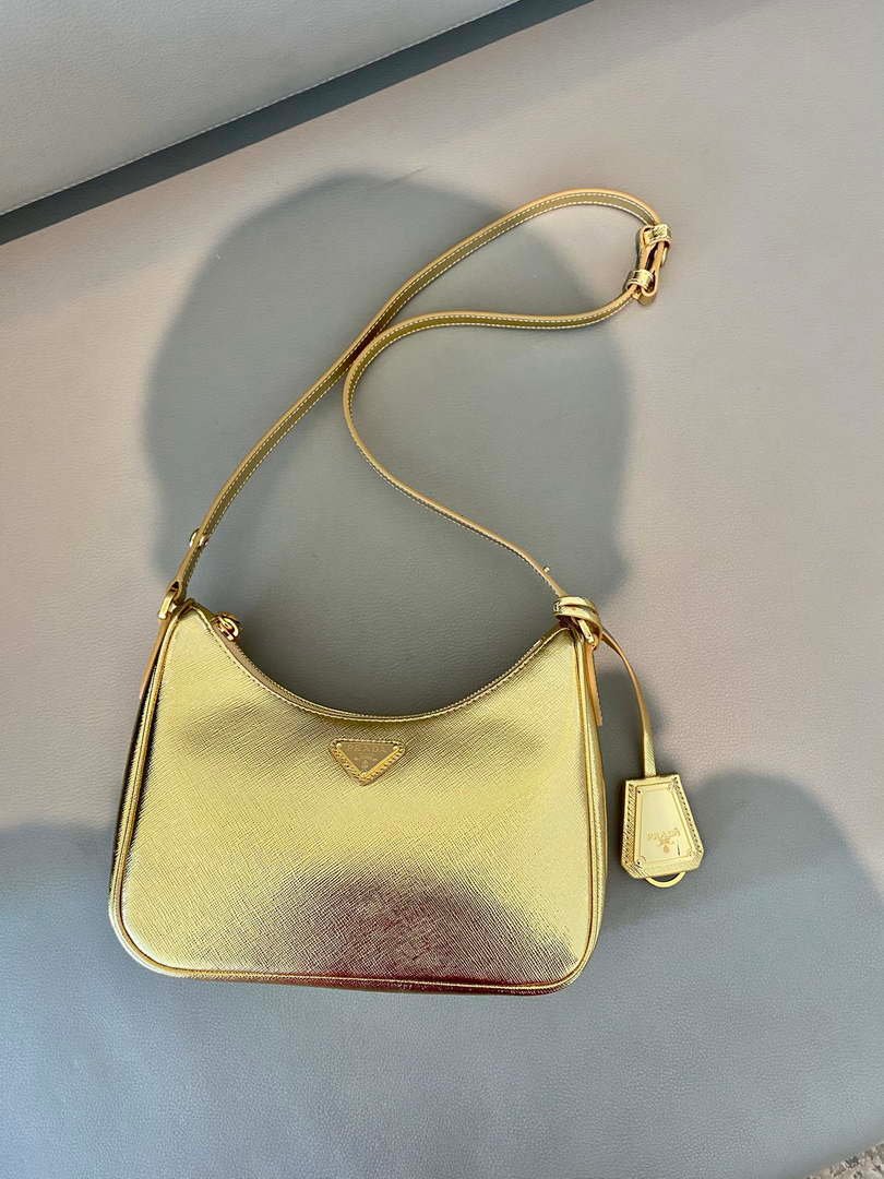 Prada 1BC204 Saffiano Leather Mini-Bag Gold