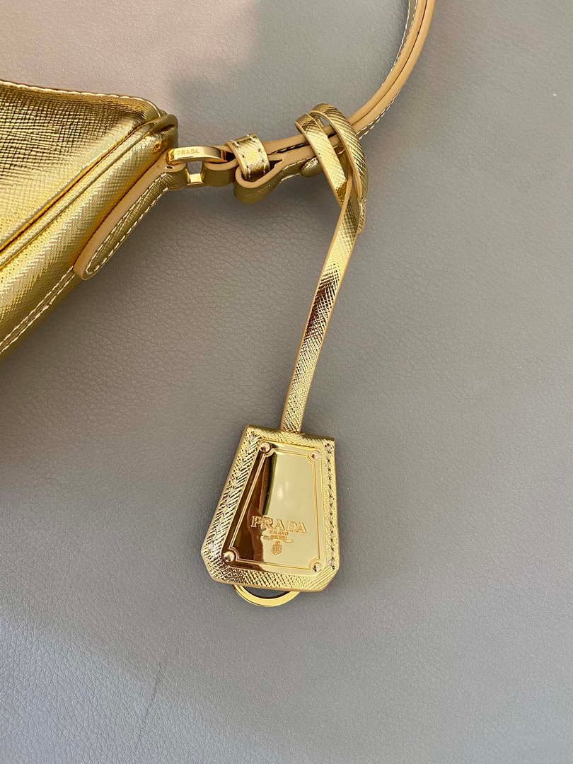 Prada 1BC204 Saffiano Leather Mini-Bag Gold