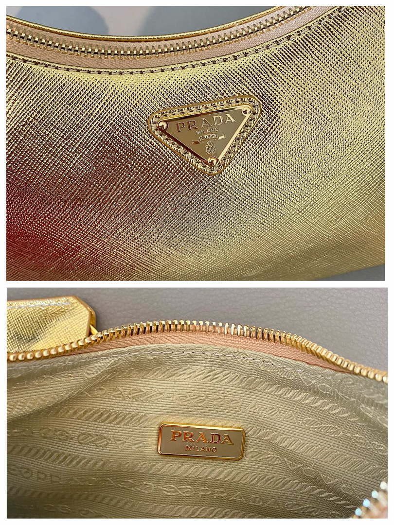 Prada 1BC204 Saffiano Leather Mini-Bag Gold