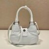 Prada 1BA368 Moon padded patent leather bag White