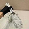 Prada 1BA368 Moon padded patent leather bag White