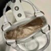 Prada 1BA368 Moon padded patent leather bag White
