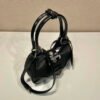 Prada 1BA368 Prada Moon Re-Nylon and leather bag Black