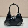 Prada 1BA368 Prada Moon Re-Nylon and leather bag Black