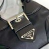 Prada 1BA368 Prada Moon Re-Nylon and leather bag Black