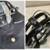 Prada 1BA368 Prada Moon Re-Nylon and leather bag Black