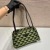 Prada 1BA368 From The Runway Small embroidered fabric Prada Symbole bag Black Ivy Green