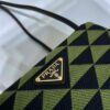 Prada 1BA368 From The Runway Small embroidered fabric Prada Symbole bag Black Ivy Green