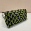 Prada 1BA368 From The Runway Small embroidered fabric Prada Symbole bag Black Ivy Green