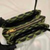 Prada 1BA368 From The Runway Small embroidered fabric Prada Symbole bag Black Ivy Green