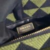 Prada 1BA368 From The Runway Small embroidered fabric Prada Symbole bag Black Ivy Green