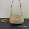 Prada 1BC169 Prada Cleo satin bag with appliqués Gold