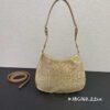 Prada 1BC169 Prada Cleo satin bag with appliqués Gold