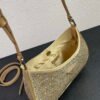 Prada 1BC169 Prada Cleo satin bag with appliqués Gold