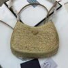 Prada 1BC169 Prada Cleo satin bag with appliqués Gold