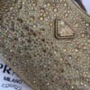 Prada 1BC169 Prada Cleo satin bag with appliqués Gold