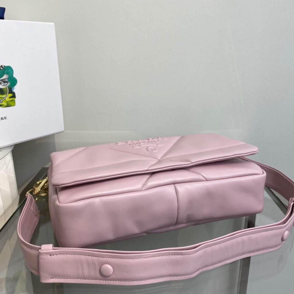 Prada Padded nappa leather shoulder bag 1BD306 Pink