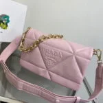 Prada Padded nappa leather shoulder bag 1BD306 Pink