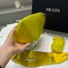 Prada 1NE190 Crystal-studded satin pouch Yellow