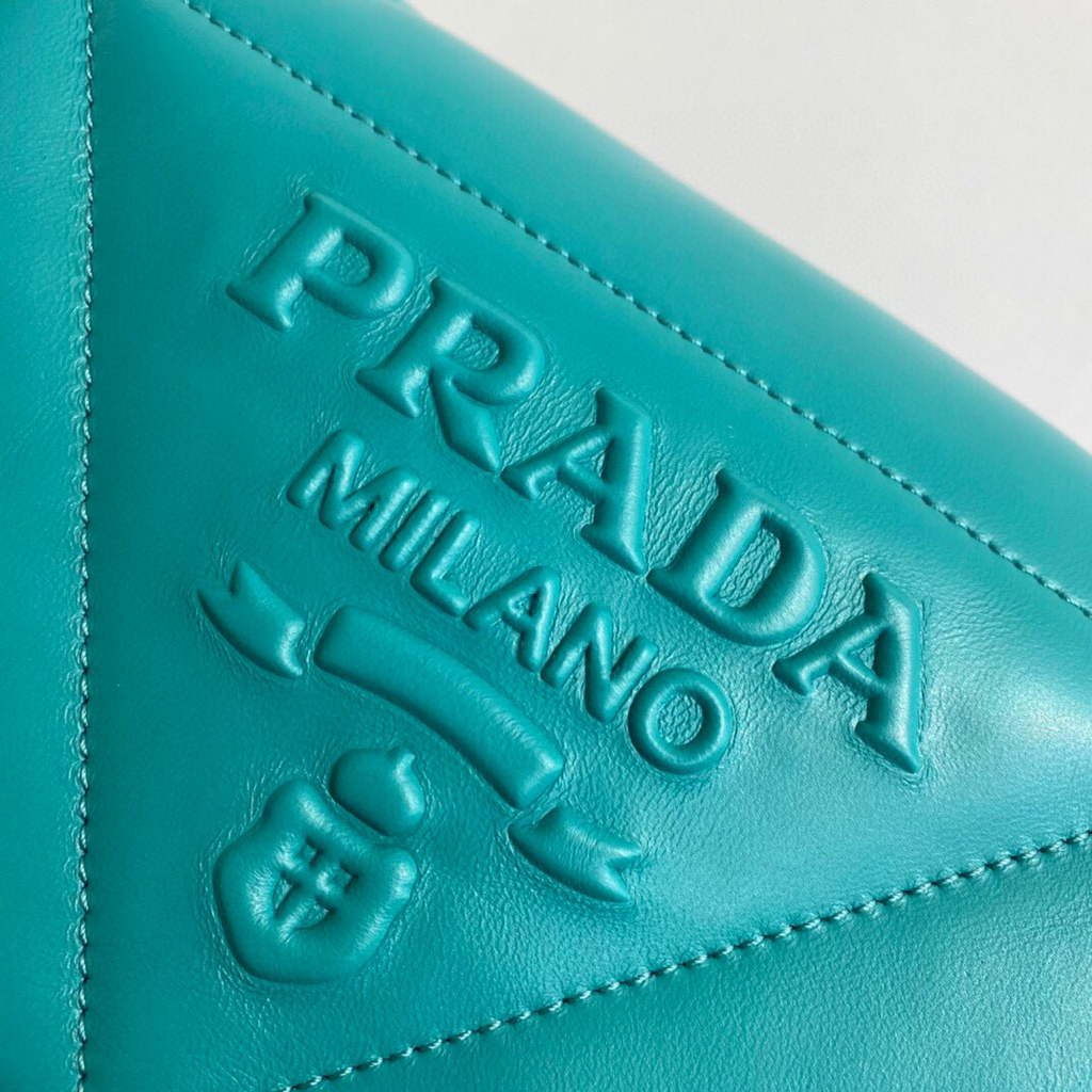 Prada Padded nappa leather shoulder bag 1BD306 Green